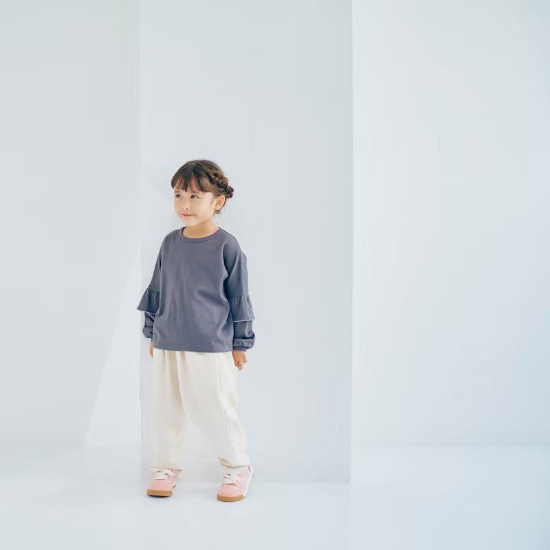 荷葉袖長袖上衣 90/100/110/120/130/140/150cm 女童款