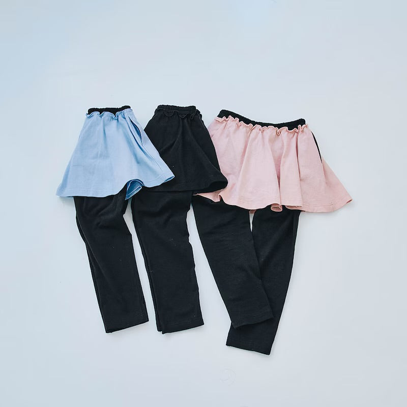吸水速乾 半褶裙連打底長褲 90/100/110/120/130/140/150cm 女童款