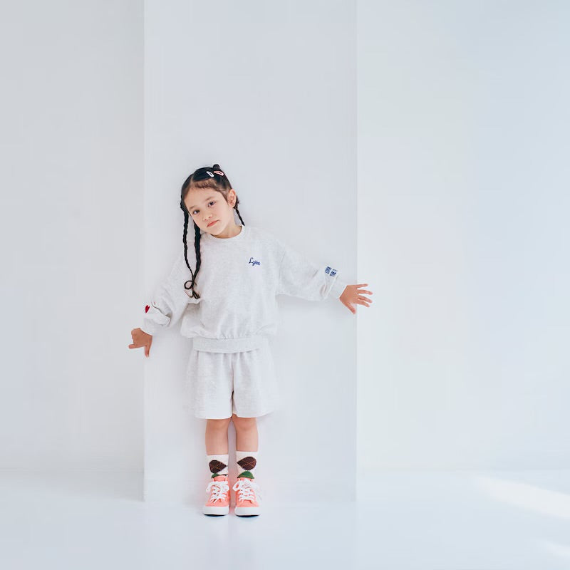 時尚長袖上衣短褲套裝 90/100/110/120/130/140/150cm 女童款