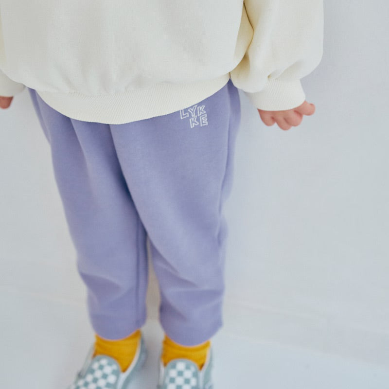 薄抓毛刺繡logo運動褲 100/110/120/130/140/150cm 女童款